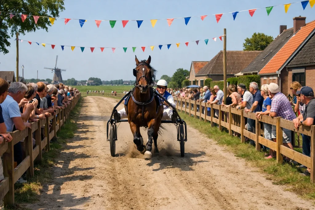 Traditionele kortebaandraverij op dorpsfeest