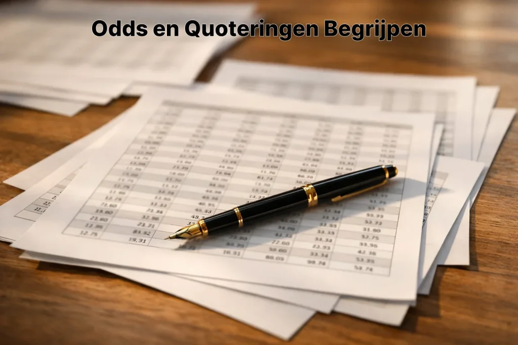 Document met cijfers en berekeningen op een bureau