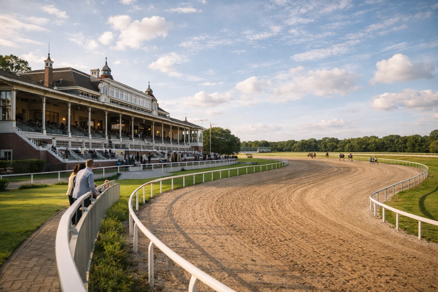 Historische tribune en drafbaan van Renbaan Duindigt in Wassenaar